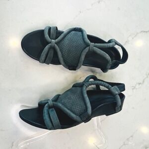 3.1 Phillip Lim Marquise Women 8.5 EU 38.5 Nubuck Grey/Green Low Heel Sandals